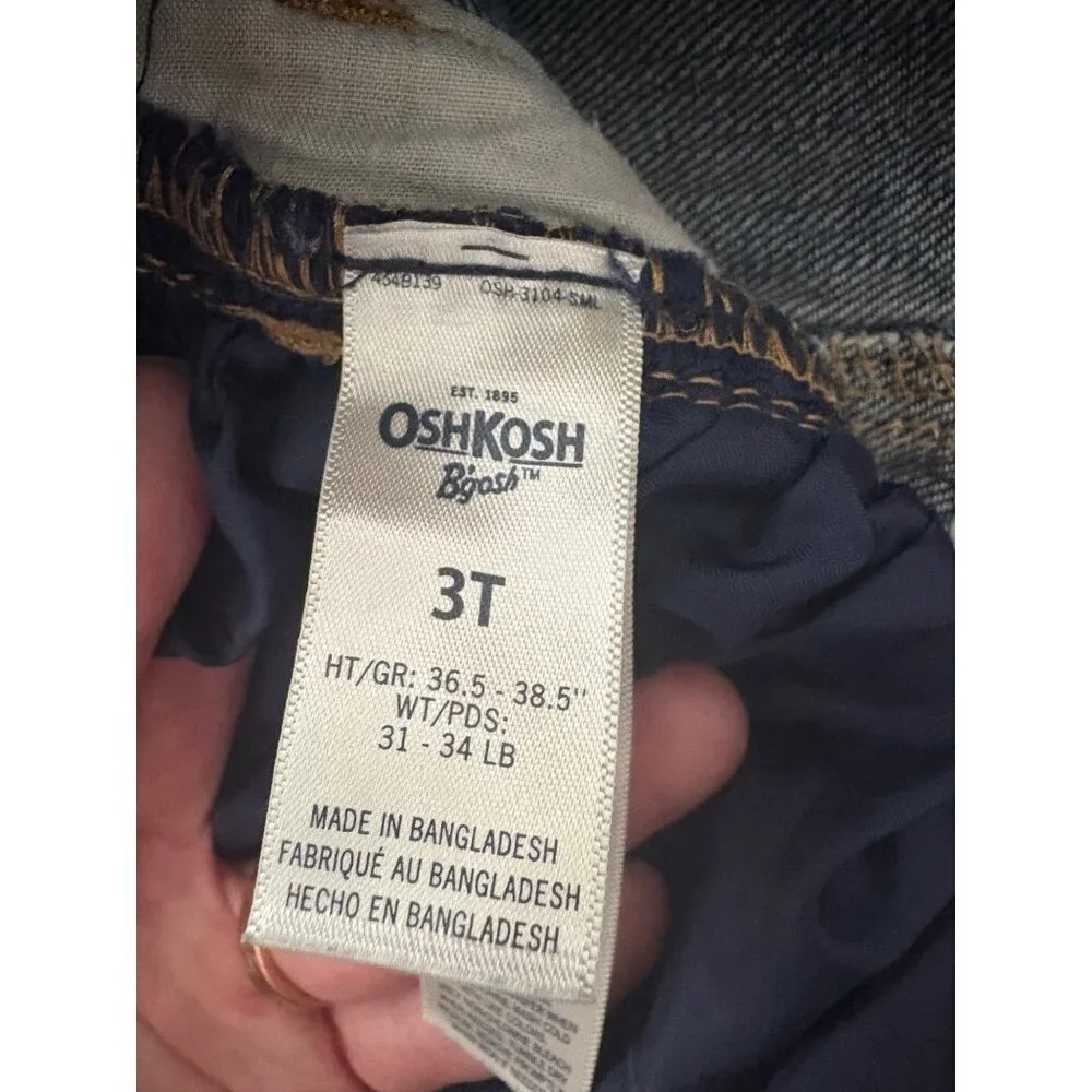 OshKosh B’gosh Denim Tulle Pinafore Dress Navy Tutu Skirt Toddler 3T
